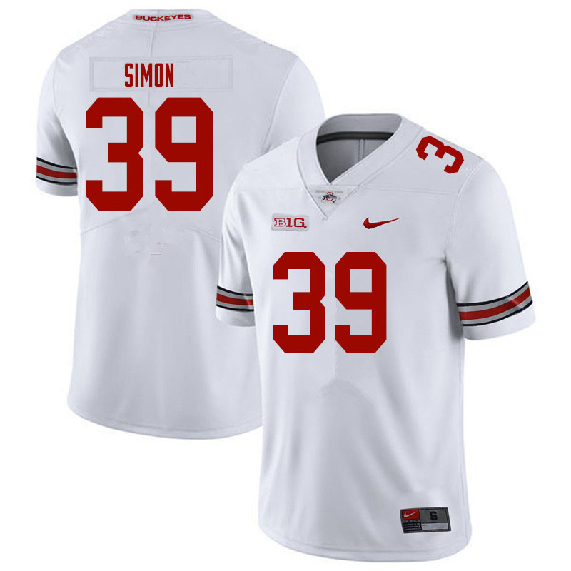 Ohio State Buckeyes #39 Cody Simon College Football Jerseys Sale-White